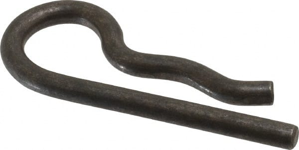 Made in USA - 3/4 to 1" Shaft Diam, 3-1/4" Long, 1/4" Wire Diam, Hair Pin Cotter - MB Grade 2 Spring Steel, Uncoated - Exact Tooling