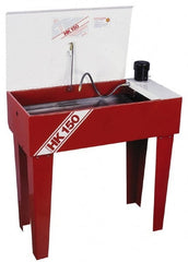 Graymills - Free Standing Solvent-Based Parts Washer - 5 Gal Max Operating Capacity, Steel Tank, 115 Input Volts - Exact Tooling