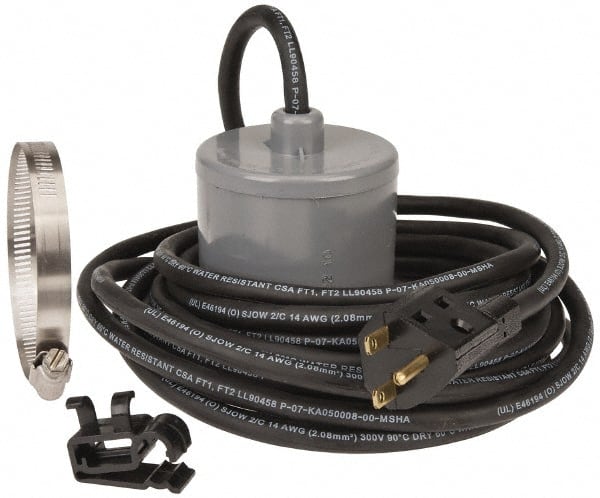 Berkeley - 230 AC Volt, Sump, Sew and Eff, Float Switch - 20 Ft. Cord Length, 2 HP, PVC - Exact Tooling