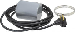 Berkeley - 115 AC Volt, Normally Closed, Float Switch - 10 Ft. Cord Length, Polypropylene - Exact Tooling