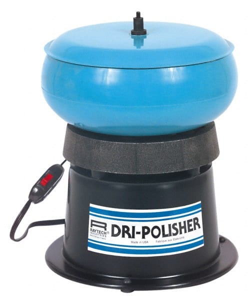 Raytech - 0.12 Cu Ft, 1/30 hp, Dry Operation Vibratory Tumbler - Dry Operation, - Exact Tooling