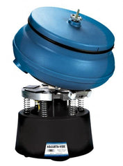 Raytech - 0.75 Cu Ft, 1/3 hp, Wet/Dry Operation Vibratory Tumbler - Adjustable Amplitude, Flow Through Drain, Tilt Feature - Exact Tooling