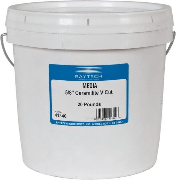 Raytech - Ceramic Plastic Blend Carrier, Polishing Tumbling Media - Cylinder Shape, Wet Operation, 5/8" Long x 5/8" High - Exact Tooling