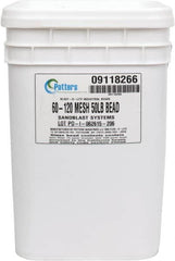 Made in USA - Medium Grade Smooth Glass Bead - 60 to 120 Grit, 50 Lb Pail - Exact Tooling