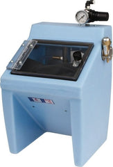 Made in USA - 220V 2 Hand Sandblaster - Pressure Feed, 25" CFM at 100 PSI - Exact Tooling