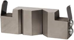 Heinrich - 1 Piece Vise V-Block Attachment - Steel, 3-3/8" Long, 1.24" Wide, 3/4" High - Exact Tooling