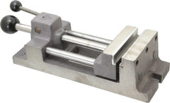 Heinrich - 4-11/16" Jaw Opening Capacity x 1-5/16" Throat Depth, Horizontal Drill Press Vise - 4" Wide Jaw, Stationary Base, Standard Speed - Exact Tooling