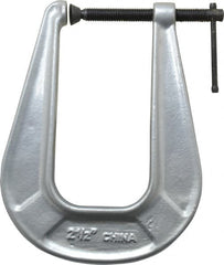 Gibraltar - Light-Duty 2-1/2" Max Opening, 6-1/4" Throat Depth, Cast Iron Standard C-Clamp - Exact Tooling