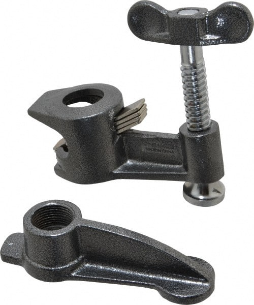 Gibraltar - 3/4" Pipe, 2-1/2" Throat Depth, 2-1/2" Clamp Face, Deep Throat Pipe Clamp - Exact Tooling