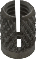 E-Z LOK - #8-32 UNC Stainless Steel Flanged Press Fit Threaded Insert for Plastic - 5/16" OAL, 0.23" Insert Diam, 7/32" Hole Diam, 7/32" Drill - Exact Tooling