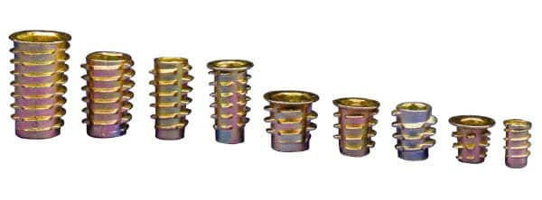 E-Z LOK - M6x1, Zinc Alloy Flush Hex Drive Insert - 23/64" Drill, 9mm Hole Diam, 0.7874" Long, 19mm Min Grip, M6 Hex - Exact Tooling