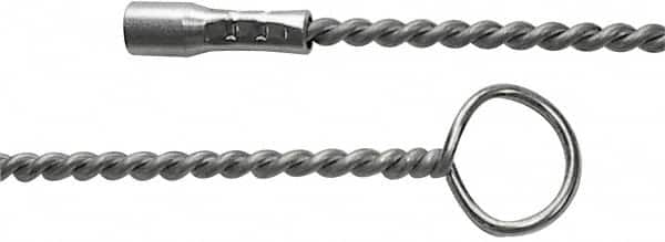 Schaefer Brush - 36" Long, 1/4" NPSM Female, Galvanized Steel Brush Handle Extension - 0.32" Diam, For Use with Tube Brushes & Scrapers - Exact Tooling