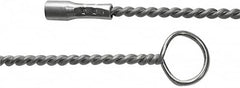 Schaefer Brush - 48" Long, 1/4" NPSM Female, Galvanized Steel Brush Handle Extension - 0.32" Diam, For Use with Tube Brushes & Scrapers - Exact Tooling