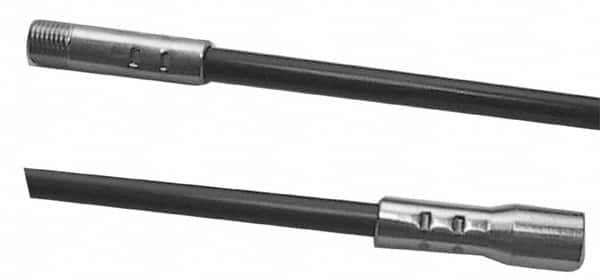 Schaefer Brush - 72" Long, 1/4" NPSM Female, Fiberglass Brush Handle Extension - 0.35" Diam, 1/4" NPSM Male, For Use with Tube Brushes & Scrapers - Exact Tooling