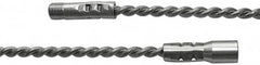 Schaefer Brush - 72" Long, 1/4" NPSM Female, Galvanized Steel Brush Handle Extension - 0.32" Diam, 1/4" NPSM Male, For Use with Tube Brushes & Scrapers - Exact Tooling