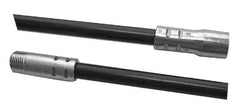 Schaefer Brush - 60" Long, 3/8" NPSM Female, Fiberglass Brush Handle Extension - 0.44" Diam, 3/8" NPSM Male, For Use with Tube Brushes & Scrapers - Exact Tooling