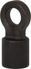 Schaefer Brush - 2" Long, 3/8" NPT Female, Aluminum Pull Ring - 1-1/4" Diam, For Use with Tube Brushes & Scrapers - Exact Tooling