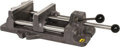 Heinrich - 8-3/16" Jaw Opening Capacity x 2" Throat Depth, Horizontal Drill Press Vise - 8" Wide x 8-3/16" High Jaw, Stationary Base, Standard Speed - Exact Tooling