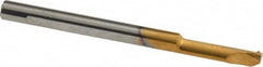 Carmex - 0.59" Cutting Depth, 24 to 32 TPI, 0.16" Diam, Internal Thread, Solid Carbide, Single Point Threading Bar - TiN Finish, 2" OAL, 4mm Shank Diam, 0.024" Projection from Edge, 60° Profile Angle - Exact Tooling