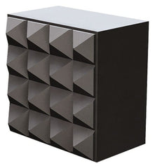 Fairlane - 1/2" Square, 10-32 Thread, 1/2" High, Fine Tooth Grade, Diamond Serration, Solid Carbide, Square Positioning Gripper - 0.03 x 45A° Chamfer - Exact Tooling