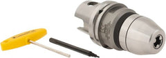 Kennametal - 0.99 to 13mm Capacity, Integral Shank Drill Chuck - Keyless, Modular Connection, 49.5mm Sleeve Diam, 89.99mm Open Length - Exact Tooling