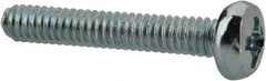 Value Collection - M2x0.40, 12mm Length Under Head Phillips Drive Machine Screw - Pan Head, Grade 4.8 Steel, Zinc-Plated Finish, Without Washer - Exact Tooling