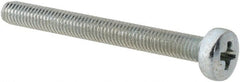 Value Collection - M3x0.50, 30mm Length Under Head Phillips Drive Machine Screw - Pan Head, Grade 4.8 Steel, Zinc-Plated Finish, Without Washer - Exact Tooling