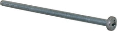Value Collection - M4x0.70, 80mm Length Under Head Phillips Drive Machine Screw - Pan Head, Grade 4.8 Steel, Zinc-Plated Finish, Without Washer - Exact Tooling
