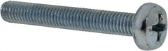 Value Collection - M5x0.80, 35mm Length Under Head Phillips Drive Machine Screw - Pan Head, Grade 4.8 Steel, Zinc-Plated Finish, Without Washer - Exact Tooling