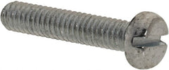 Value Collection - M2.5x0.45, 12mm Length Under Head Slotted Drive Machine Screw - Pan Head, Grade 4.8 Steel, Zinc-Plated Finish, Without Washer - Exact Tooling