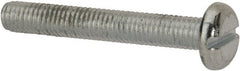 Value Collection - M5x0.80, 35mm Length Under Head Slotted Drive Machine Screw - Pan Head, Grade 4.8 Steel, Zinc-Plated Finish, Without Washer - Exact Tooling