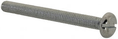 Value Collection - M5x0.80, 50mm Length Under Head Slotted Drive Machine Screw - Pan Head, Grade 4.8 Steel, Zinc-Plated Finish, Without Washer - Exact Tooling