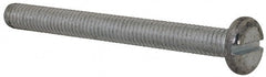 Value Collection - M6x1.00, 60mm Length Under Head Slotted Drive Machine Screw - Pan Head, Grade 4.8 Steel, Zinc-Plated Finish, Without Washer - Exact Tooling