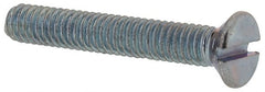 Value Collection - M2.5x0.45, 16mm OAL Slotted Drive Machine Screw - Flat Head, Grade 4.8 Steel, Zinc-Plated Finish, Without Washer - Exact Tooling