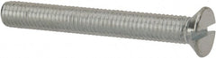 Value Collection - M5x0.80, 40mm OAL Slotted Drive Machine Screw - Flat Head, Grade 4.8 Steel, Zinc-Plated Finish, Without Washer - Exact Tooling