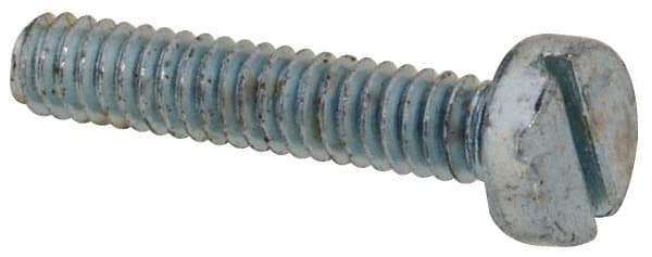 Value Collection - M2x0.40, 10mm Length Under Head Slotted Drive Machine Screw - Cheese Head, Grade 4.8 Steel, Zinc-Plated Finish, Without Washer - Exact Tooling