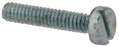 Value Collection - M2x0.40, 10mm Length Under Head Slotted Drive Machine Screw - Cheese Head, Grade 4.8 Steel, Zinc-Plated Finish, Without Washer - Exact Tooling