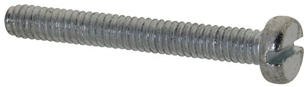 Value Collection - M2x0.40, 16mm Length Under Head Slotted Drive Machine Screw - Cheese Head, Grade 4.8 Steel, Zinc-Plated Finish, Without Washer - Exact Tooling