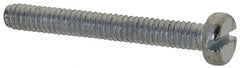 Value Collection - M2x0.40, 16mm Length Under Head Slotted Drive Machine Screw - Cheese Head, Grade 4.8 Steel, Zinc-Plated Finish, Without Washer - Exact Tooling