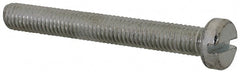 Value Collection - M5x0.80, 40mm Length Under Head Slotted Drive Machine Screw - Cheese Head, Grade 4.8 Steel, Zinc-Plated Finish, Without Washer - Exact Tooling