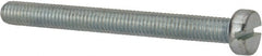Value Collection - M5x0.80, 50mm Length Under Head Slotted Drive Machine Screw - Cheese Head, Grade 4.8 Steel, Zinc-Plated Finish, Without Washer - Exact Tooling