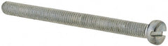 Value Collection - M5x0.80, 60mm Length Under Head Slotted Drive Machine Screw - Cheese Head, Grade 4.8 Steel, Zinc-Plated Finish, Without Washer - Exact Tooling