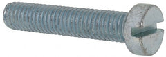 Value Collection - M8x1.25, 40mm Length Under Head Slotted Drive Machine Screw - Cheese Head, Grade 4.8 Steel, Zinc-Plated Finish, Without Washer - Exact Tooling