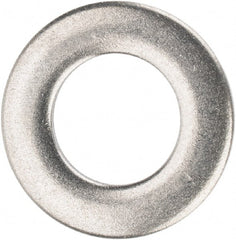 Value Collection - M7 Screw, Grade 18-8 Stainless Steel Standard Flat Washer - 7.4mm ID x 14mm OD, 1.6mm Thick, Plain Finish - Exact Tooling
