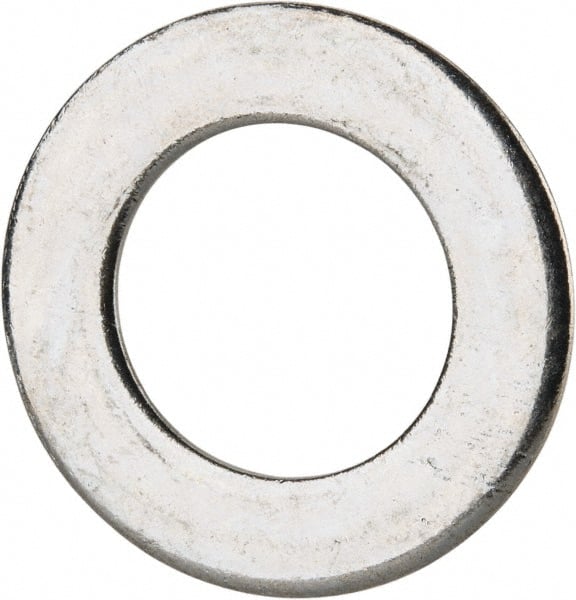 Value Collection - M22 Screw, Grade 8 Steel Standard Flat Washer - 23mm ID x 39mm OD, 3mm Thick, Zinc-Plated Finish - Exact Tooling