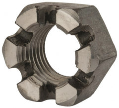 Value Collection - 2 - 4-1/2 UNC Grade 2 Steel Slotted Locknut - 3" Width Across Flats, 1-23/32" High, Uncoated - Exact Tooling