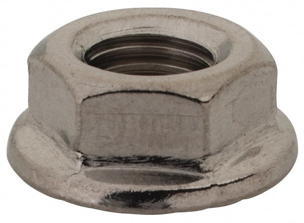 Value Collection - 5/16-24, 0.68" Flange Diam, Serrated Flange Nut - Grade 18-8 Stainless Steel, Uncoated Finish, 0.283" Flange Height - Exact Tooling