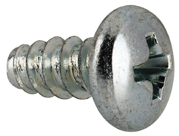Value Collection - #10 Pan Head Phillips Sheet Metal Screw - Steel, 3/8" Length Under Head, Grade 2 - Exact Tooling