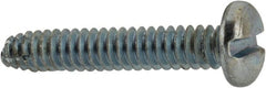 Value Collection - #4-40 UNC Thread, 5/8" Length Under Head, Slotted Drive Steel Thread Cutting Screw - Pan Head, Grade 2, Point Type F, Zinc-Plated Finish - Exact Tooling