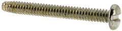 Value Collection - #4-40 UNC Thread, 1" Length Under Head, Slotted Drive Steel Thread Cutting Screw - Pan Head, Grade 2, Point Type F, Zinc-Plated Finish - Exact Tooling
